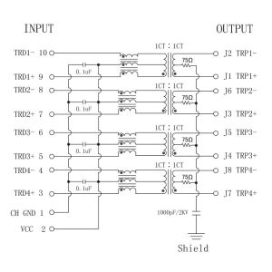 1840711-8 | Modular Jack Gigabit , Shielded With Led LPJG16540AENL