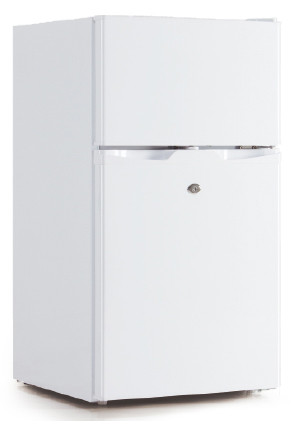 85L/95L Double Door Manual Defrost Low Noise Mini Refrigerator With Cold Storage