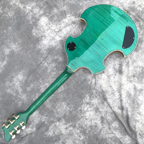 2020 Custom Semi-Hollow High Quality Green Customizable Logo and Shape Electric Guitar