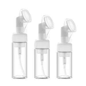 China Plastic Silicone Brush Foam Bottle with Hybrid Functionality for Gentle Massaging and Sanitary Cosmetic Application on sale