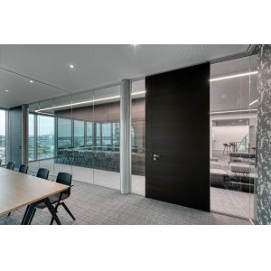 Single Glazed Glass Partition Wall with Aluminum Frame 33dB Soundproof