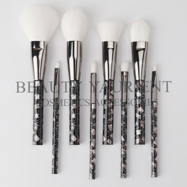 Quality SA8000 17.8cm Private Label Makeup Brushes Tools With Heat Transfer Plastic Handle for sale