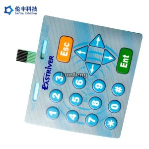China Industrial Flat Membrane Switch with Laser Engraving and Current Rating 50mA-100mA on sale