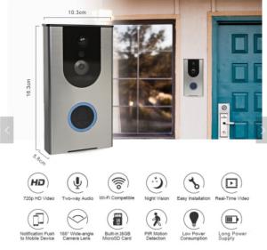China 2018 night vision wireless visual talking video doorbell APP control wireless wifi ip audio smart doorbell with video on sale