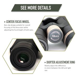 High End ED Lens 10X42 Binoculars Telescope For Professional Optics User