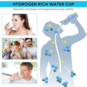 Rechargeable Portable Glass Hydrogen Water Generator Bottle with 420-450ML