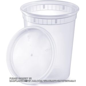 8,16,32oz Plastic Deli Containers With Lids,Freezer Food Storage Containers