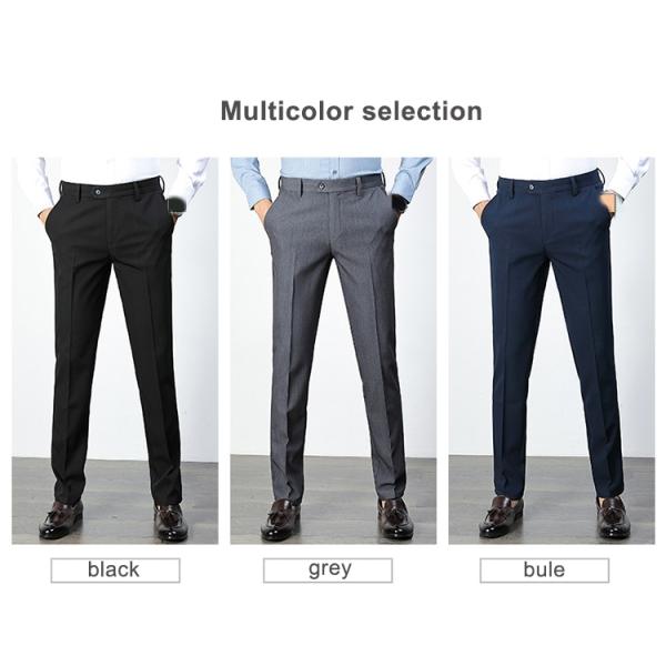 Plus Size Chino Casual Men's Pants Trousers with Side Pockets in Nonwoven Fabric