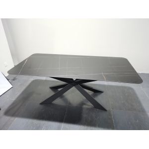 Marble Top Dining Table with Stainless Steel Legs Sintered Stone Dining Table