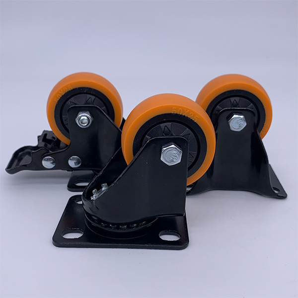 50mm Swivel Top Plate Polyurethane Tread Caster