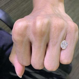 2.06ct Lab Made Diamonds Oval Cut CVD F Color VS2 Clarity EX VG N