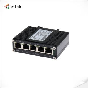 Industrial 1-Port 802.3at PoE+ to 4-Port 802.3af/at Gigabit PoE Extender