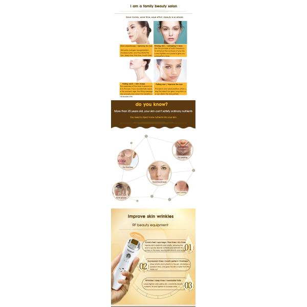 Home Ultrasound Beauty Machine , Rf Skin Tightening Machine Shrink Enlarged Pores