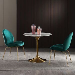 Round Modern Negotiation Table With Easy Stainless Steel Assembly