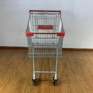 150L Store Carring Large Capacity Foldable Metal Shopping Trolley With Child