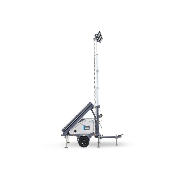 Quality Wind Resistance Level 110 Km/h Electric Light Tower HiLight MS4 with 3 X 150 Lighting and 3846 M2 Coverage for sale