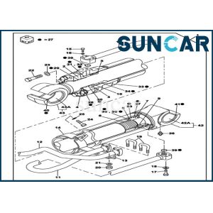 Wholesale LZ007300 Boom Repair Seal Kit Hydraulic Cylinder Kits Fits CASE CX350B CX330 Parts from china suppliers