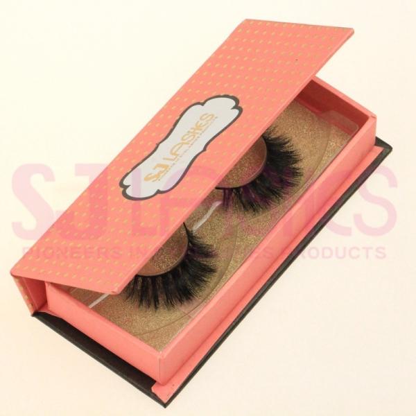 Classical print CMYK red spot eyelash box Luxury hinged eyelash packaging box
