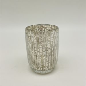 mercury Vertical Stripe Glass Bath Countertop Set For Luxury Hotel home