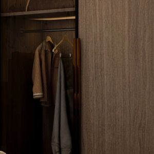 Modern Home And Hotel Wardrobes With Internal Hanging Rods And Drawer Dividers