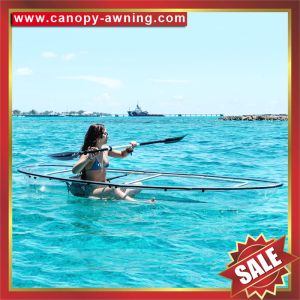 excellent fishing touring transparent clear crystal PC polycarbonate canoe kayak