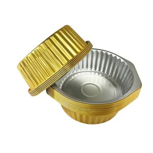 Environmental Friendly Advantage Disposable Wrinkled Aluminum Foil Round Deep