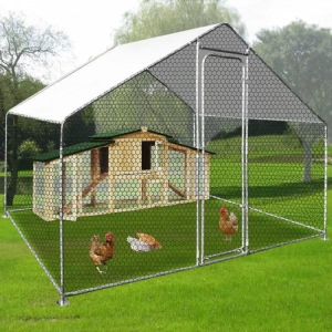 Sun Protection PE Coating 6.7x13ft Chicken Run Kennel