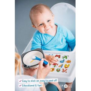 Non Slip Disposable Baby Placemat With 4 Sides Self Adhesive Design