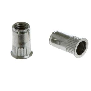 M6 M8 Steel Knurled Body Open End Reduced Flat Small Head Rivet Nut A453 GR660
