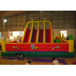 Wholesale Red Outdoor Inflatable Amusement Park Playground With Slide For Commercial Rent from china suppliers