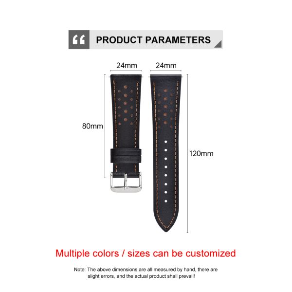 Unisex, Quick-release Spring Clip, Vintage Leather Strap