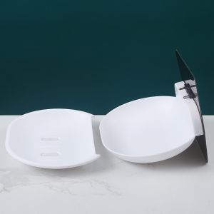 Irregularity Drain Water ABS PVC Plastic Soap Box Double Layer