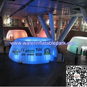 Indoor Exhibition Round Inflatable Lighting Tent , Solar Power Tent