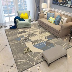 Abstract Rectangle Area Rugs For Living Room 8x10 Anti Slip