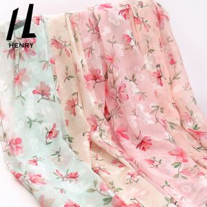 ODM Polyester Woven Fabric Chiffon Printing For Dress Garment