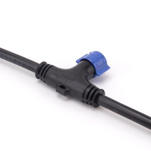 Male Fefmale T Type Waterproof Connector IP67 PA66 Self Quick Lock