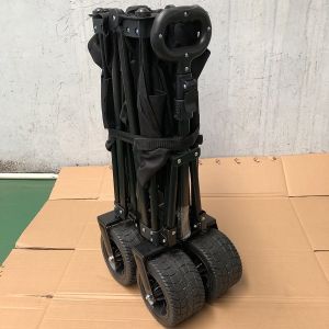 Large Capacity Folding Beach Wagon Utility Garden Collapsible Pull Carts