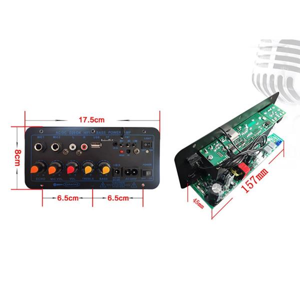 D20 60-200W BT Amplifier Board Car Stereo Amplificador Subwoofer USB FM Radio TF Player Dual Microphone