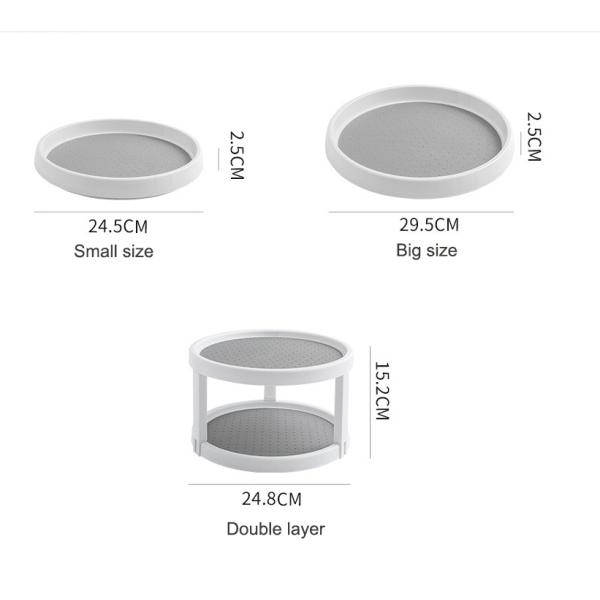 Plastic Kitchen Turntable Organizer for Spice Items and Fruit Placement Standing Type