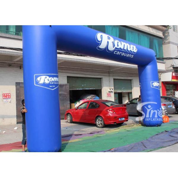 Full digital printing outdoor blue Roma advertising inflatable arch for promotion activities
