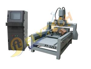 Wholesale 4 Axis two head two rotary axis CNC Router machine with DSP system from china suppliers