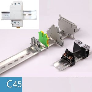 Aluminum 35mm x 7.5mm C45 DZ47 Cirtuit Breaker Din Rail Terminal Blocks