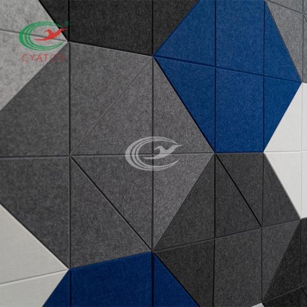Flame Retardant Hexagon Acoustic Panels Beveled Sound Proof Foam Panels For Wall