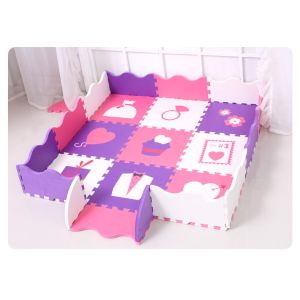 Non-Toxic Eva Puzzle Foam Playmat With Rails New Desgin