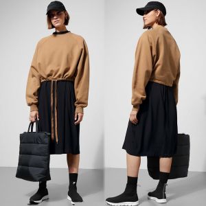 Buy cheap Simple Design Inner Blanket Cropped Drawstring Sweatshirt from wholesalers