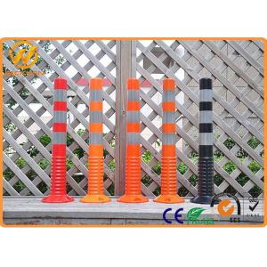 Fluorescent Orange Traffic Delineator Post , Waterproof PU Flexible Delineator
