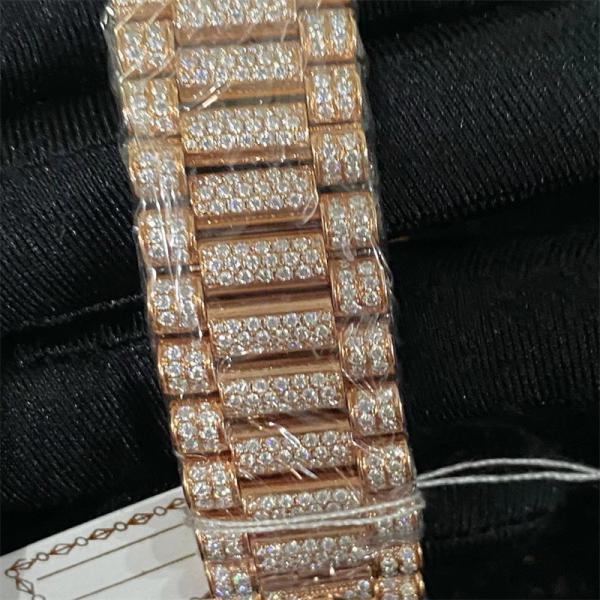 20 Carat White Bussdown Bust Down Watch Rolex Millionaire Conflict Free