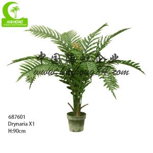 Wholesale Manufacturer High Quality 90cm Artificial Drynaria Tree Green Artificial Plant For Garden Landscaping from china suppliers