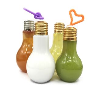 Customizable Leakproof Double Wall Clear Plastic Bubble Tea Jugs