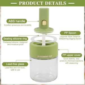 Customized Packaging Airtight Clear Seasoning Spice Container Glass Condiment
